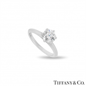 Tiffany & Co. Platinum Round Brilliant Cut Diamond Setting Ring 1.08ct H/VS1 Tiffany & Co. Platinum Round Brilliant Cut Diamond Setting Ring 1.08ct H/VS1